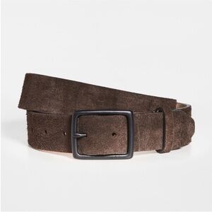 NWT Rag & Bone Rugged Belt | 38W | Dark Chocolate Brown | Cowhide Suede